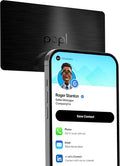 Popl Smart NFC Business Card - Sleek Modern Digital Business Card w/Instant App-Free Sharing - Customizable NFC Cards Compatible w/iPhone & Android (Limited Edition Black Lux)