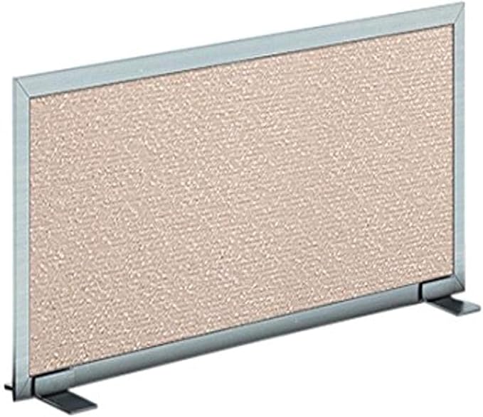 OBEX Acoustical Free Standing Privacy Screen, Cubicle Accessories Desk Privacy Panel, Desk Dividers for Office, Office Furniture Partitions Portable Sound Proof Dividers, 12" x 72", Overcast