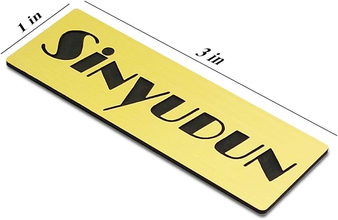 Custom Engraved Name Tag Badges for Business, Personalized Identification with Pin, Magnetic, Adhesive, or Blank Backing, 1"x3", Black/White Text