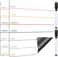 2 Pieces Magnetic Weekly Dry Erase Boards Erasable Weekly Calendars Whiteboard Planners with 2 Pieces Markers for Office, Home, School Supplies (Simple Style)