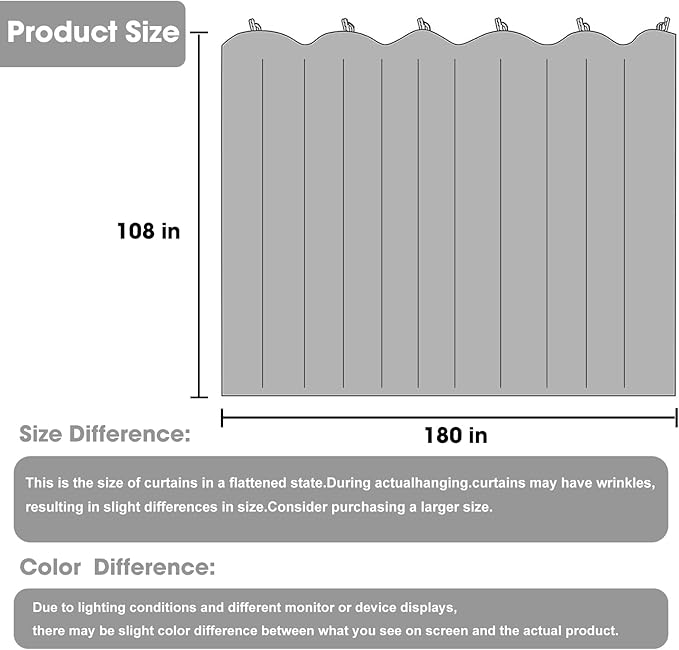 Cbsroro Room Divider Blackout Curtain Track Curtains Wall Dividers Panels Screen for Living Rooms Bedroom Office Privacy Partition Separation, W180 × L108 Inch,1 Panel, Black