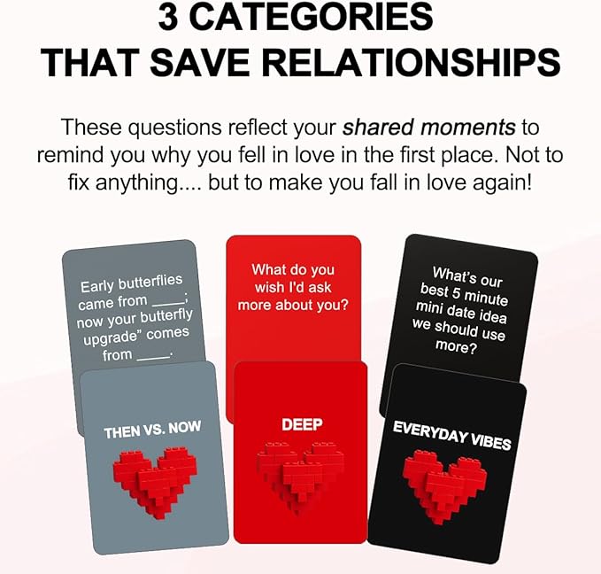 What We Have Built Together - Fun and Romantic Conversation Starter Cards, Games for Adults, Best Date Night Ideas, Anniversaries and Valentine's Day Gift, Prompts for Deeper Connection