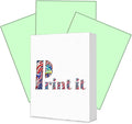 Print It - Vellum Bristol Colored Cardstock Cover Paper, 67 Lb, 8.5" X 11”, Heavyweight Colored Cardstock for Crafts, School, Invitations, And Office Use - Decoration Drawing 250/Case-Green