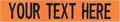Custom Uniform Name Tapes Solid Colors. Orange Fabric, 3.5 Inch Sew on