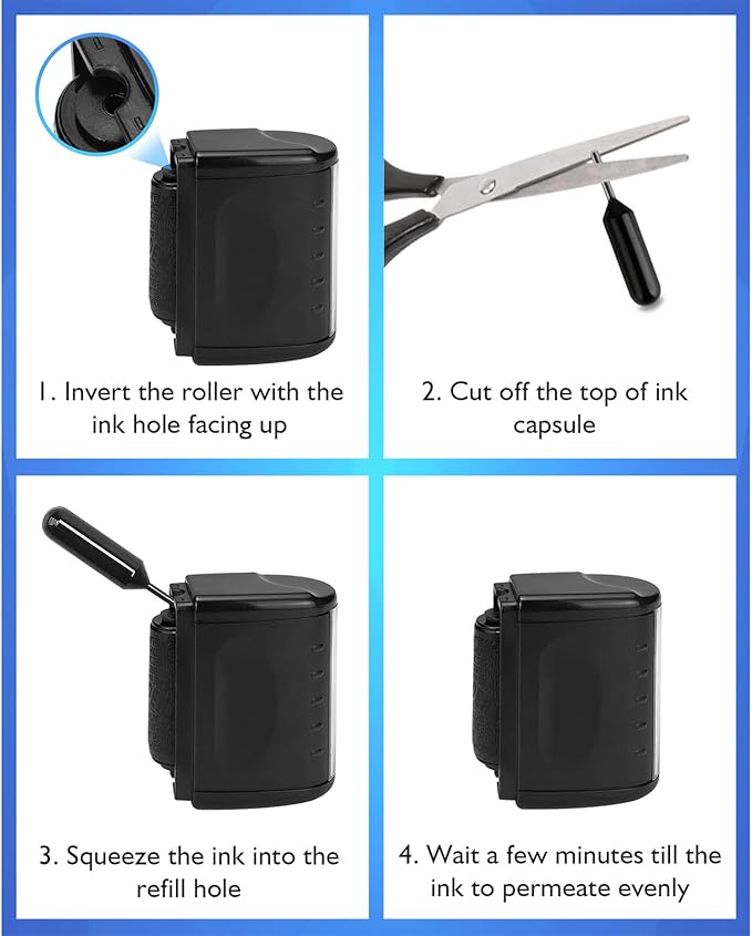 Identity Theft Protection Roller Stamp - Confidential Roller Stamp for Identity Protection & Security Stamp- Blocks Out Privacy Information, Guard Your Address & ID (3 Pack)