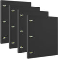 INFUN Telescoping 3 Ring Binder - 4PCS-Black,Portable Plastic 3 Ring Binder with Telescoping Spine, Binders with Foldable Front Cover Holds 8.5" x 11" Paper for School,Office and Homes