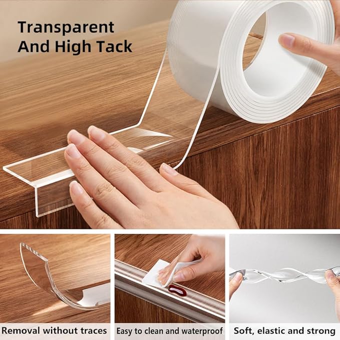 Baby Proofing Edge Protector for Kid Clear Edge Protector Strip Safety Corner Guards Child Proof Corner Bumper for Furniture 1.2in x 9.84ft