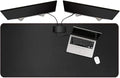 ZORESYN Large Mouse Pad (47.2" x 23.6") - PU Leather Extended Gaming Mousepad Desk Mat - Nonslip Base and Waterproof Desktop Keyboard Extended Mouse Mat (Black)