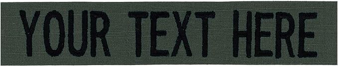 Custom Uniform Name Tapes Solid Colors. Olive Drab Ripstop, 4 Inch Sew on