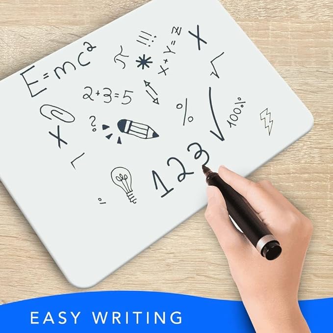 Small White Board, 11 x 14 Dry Erase Board, 2 Small White Boards Dry Erase, Double Sided Whiteboard, Lapboard for Kids, Office and Classroom