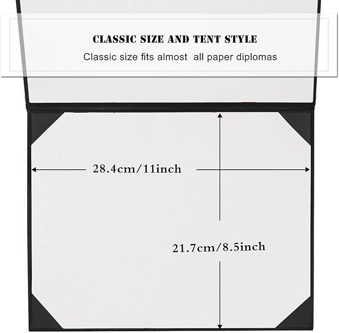 Diploma Cover 8.5” x11” Diploma Holder of Graduation Leatherette Padded Certificate（Tent Style)),20-Pack