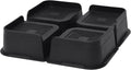 MXMZHXU Bed Risers 2 inch, 3 inch, 4 inch, 6 inch or 8 inch Heavy Duty Furniture Risers, Up to 6000 Lbs L Shaped Design Bed Lifts Blocks for Couch Desk Sofa Table (Black, 2 Inch 4 Pack)