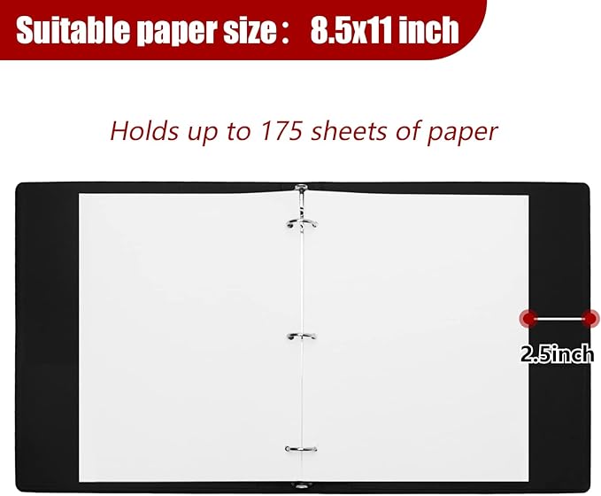 Vienrose 3 Ring Binder 1 Inch Round Rings with Linen Fabric Cover, Fits 8.5 x 11 Inch Paper, Durable Organizer for School, Office, Home, Recipes (2 Pack,Blue)