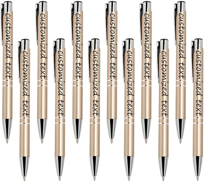 Yucold Customized ballpoint pens in bulk, personalized ballpoint pens with free engraving, for use in companies, enterprises, graduation anniversaries (Rose gold,26)