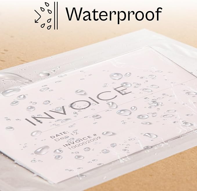 PSBM 1000 PCS 5.12 x 8 Inch Clear Blank Packing List Envelopes, Shipping Documents Pouches/Sleeves for Mailing Labels, Invoices, Documents and Packing Slips