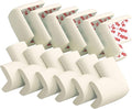 12 Pack Corner Protector Baby Proofing Edge and Corner Guards, Soft Safety Pre-Taped Rubber Foam Furniture Bumpers for Fireplace, Table, Stair, Cabinet (Off White)