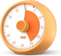Visual Timer for Kids 60-Minute - Countdown Timer with Optional Alarm, Focus Tool for ADHD & Autism, Time Management for Homework, Chores, Office, Kitchen, Teaching & Study Routines (Orange)