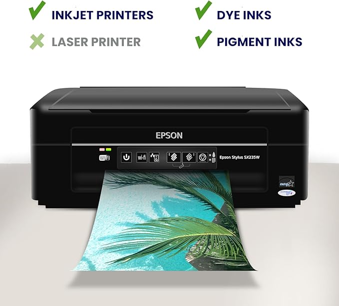 Double Sided Matte Photo Paper 4x6, Goefun 200GSM/54LB Inkjet Printer Paper for Dye Ink and Pigment Ink, 100 Sheets