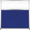 Versare Hush Screen Portable Room Divider | Workstation Wall Divider | Freestanding Privacy Hush Panels | Clear Windows | Fabric Office Divider Screen | Great for Room Separation