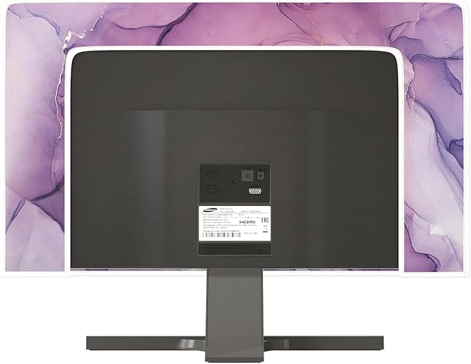 Baocicco Fashion Violet Marble Waterproof TV Dust Cover 58, 59, 60 Inch Anti-Static Dustproof Creative Design TV Screen Cover TV Screen Covers Sleeve Compatible with PC Desktop and TV LED LCD OLED