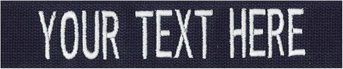 Custom Uniform Name Tapes Solid Colors. Made in The U.S.A. Ships Under 24 Hours. Blue Webbing, 3.5 Inch Hook Fastener (Uniform Ready Fastener)