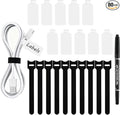 80-Pack Reusable Cable Labels & Cord Ties Kit – Write-On Wire Labels, Snap Ties + Dual-Tip Marker for Home Office Electronics Organization | Cable Tags, Cord Labels & Wire Markers Included