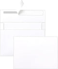 Silunkia White Blank Note Cards and Envelopes 5 x 7 Heavyweight Single Panel Cardstock and A7 Envelopes Printable Self Seal 20 Packs for Wedding Invitations, Birthday, Thank You Cards, Baby Shower