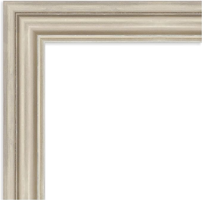 Amanti Art Silver Framed Magnetic Board 46x54 Oversize Vision Board for use with Magnets, 100% Metal Sheet to Display Items as Office Decor or for Home Organization in mudroom, Kitchen or Kids Room
