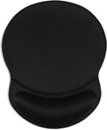 ITNRSIIET Ergonomic Mouse Pad with Gel Wrist Rest Support Gaming Small Wrist Rest Smooth Surface Non-Slip PU Base Comfortable Office Supplies Pain Relief, 8.7 x 7.2 inches, Black