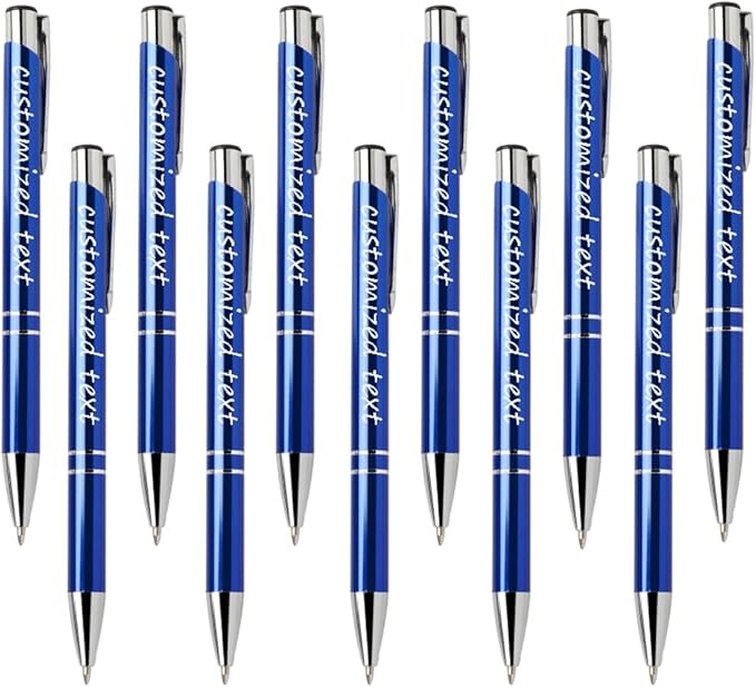 Yucold Customized ballpoint pens in bulk, personalized ballpoint pens with free engraving, for use in companies, enterprises, graduation anniversaries (Royal blue,260)