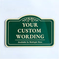 Custom Decorative Outdoor Metal Signs - Personalized Aluminum Signs, Waterproof, USA Made - Design 1 Forest Green 24x18 In