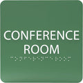 ADA CENTRAL SIGNS - 6" X6" Conference Room Sign- ADA Compliant Tactile Graphics Grade 2 Braille Text Acrylic Wall Signs - Authorized Personnel Only, Meeting Privacy Door Sign for Schools, and Offices