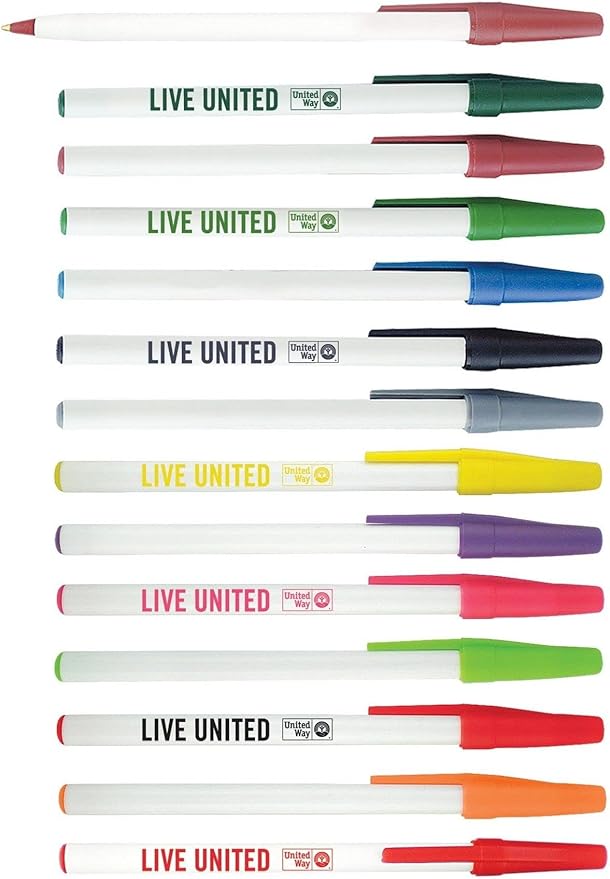 SyPen Personalized Stick Pens With your Custom Logo or Text-500 Pack Bulk-for Businesses, Parties, and Events, Custom Printed Slim Ballpoint Pens with Cap, Black, Black Ink