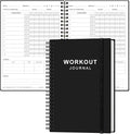 Fitness Journal for Women & Men,A5 Workout Journal/Planner Daily Exercise Log Book to Weight Loss, Gym, Muscle Gain, Bodybuilding Progress, 5.8"x8.3", Black