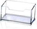 Clear Acrylic Business Card Holder, Name Card Organizer for Desk Fits 50 Business Cards