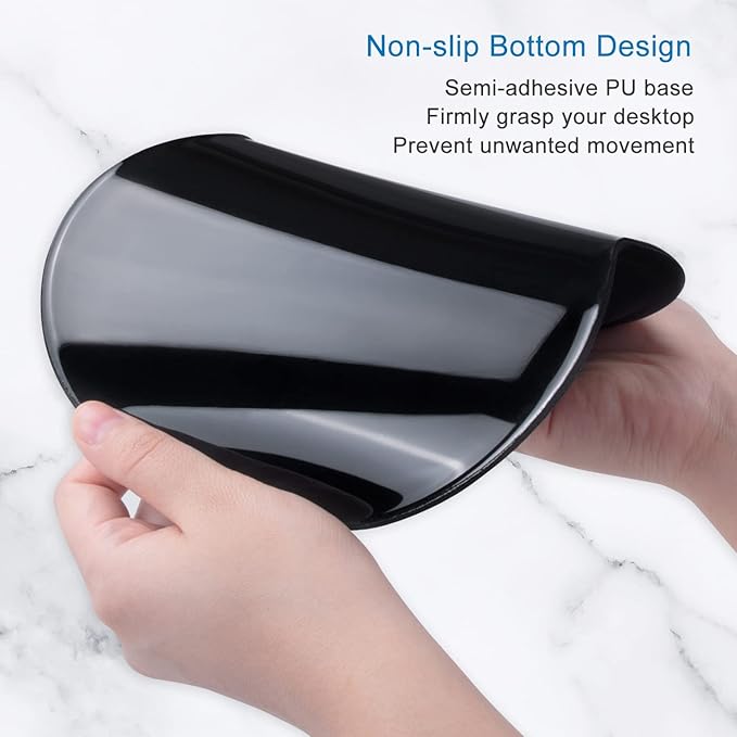 ITNRSIIET Ergonomic Mouse Pad with Gel Wrist Support Small Wrist Rest Smooth Surface Non-Slip PU Base Comfortable Office Supplies Pain Relief, 8.7 x 7.2 inches, Golden Butterfly