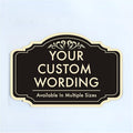 Custom Decorative Outdoor Metal Sign - Personalized Aluminum Driveway Sign, Waterproof, Made In USA - Design 2 Black Charcoal 30x24 In
