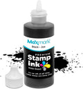 MaxMark Premium Refill Ink with Control Tip Bottle for Self-Inking Stamps, Black Color - 2 oz.