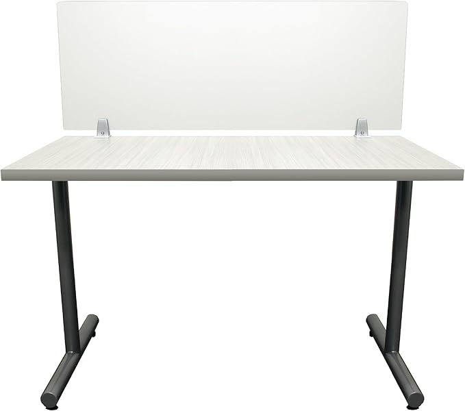 OBEX Clear Acrylic Desk Mounted Privacy Panel, 12" x 36", Clear