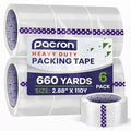 Clear Packing Tape - 6 Heavy-Duty Wrapping Tape - 110-Yard Length, 660 Total Yards 2.88-Inch Wide Strong Adhesive Rolls for Moving Boxes, Office Packaging, Storage Organization & Warehouse Shipping