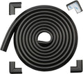 Roving Cove HeftyFit Edge Corner Protector Baby Proofing (Large 15ft Edge 4 Corners), Heavy-Duty, Soft NBR Rubber Foam, Furniture Fireplace Safety Bumper Guard, 3M Adhesive, Onyx Black