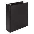 Samsill Economy 1 Inch Mini 3 Ring Binder, Made in The USA, Round Ring Binder, Non-Stick Customizable Cover, 1" View, Single, Black