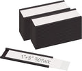 Realth C Channel Magnetic Label Holders 30 Pack 1'' x 3'' with Paper Inserts and Clear Plastic Protectors, Magnetic Data Card Holders File Cabinet Labels for Metal Racks and Shelves