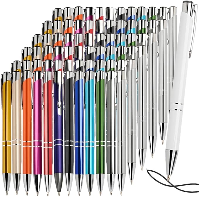 Yucold Customized ballpoint pens in bulk, personalized ballpoint pens with free engraving, for use in companies, enterprises, graduation anniversaries (Purple,78)