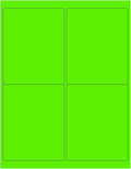 NextDayLabels - 8-1/2 x 11 Neon Color High Light Fluorescent Labels for Laser & Inkjet Printer (Green Fluorescent, 4 x 5-4 Per Page | 400 Labels)