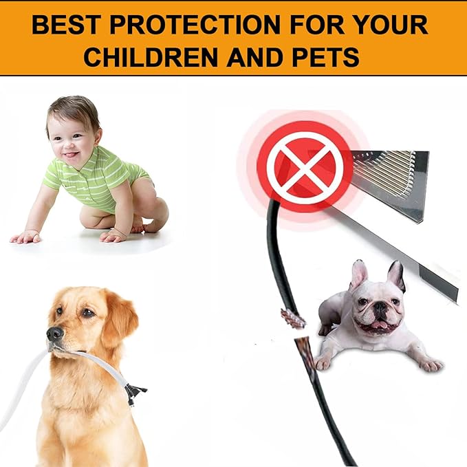 QCSIW 1/2" x100ft Split Sleeve Wire Loom Tubing - Chew-Proof Pet-Safe Cord Protector for USB, Power, Audio/Video Cables | Durable Cable Sleeve to Protect Cats & Wires | Easy Install, White