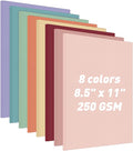 MAXECHO 8.5"×11" Colored Cardstock 32 Sheets, 250gsm/92lb Double-Sided Heavyweight Assorted Color Card Stock for Printer, Cricut, DIY Crafts, Card Making, Die Cutting, Scrapbooking, Construction Paper