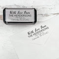 Self Inking Modern Address Stamps | Custom Return Address Stamper (with Love from, Xtra Wide)