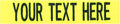 Custom Uniform Name Tapes Solid Colors. Neon Yellow Fabric, 4 Inch Hook Fastener (Uniform Ready Fastener)