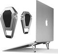 MIYKUISH Portable Invisible Laptop Stand - 2PCS Zinc Alloy Mini Stand, Heat Dissipation Pad, Lifter for 12-20 inch Laptops
